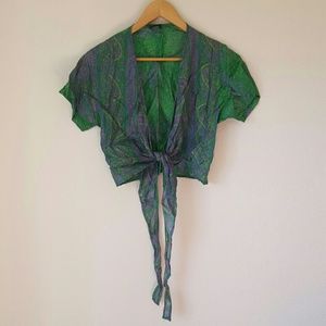 Flawless silk cover up crop